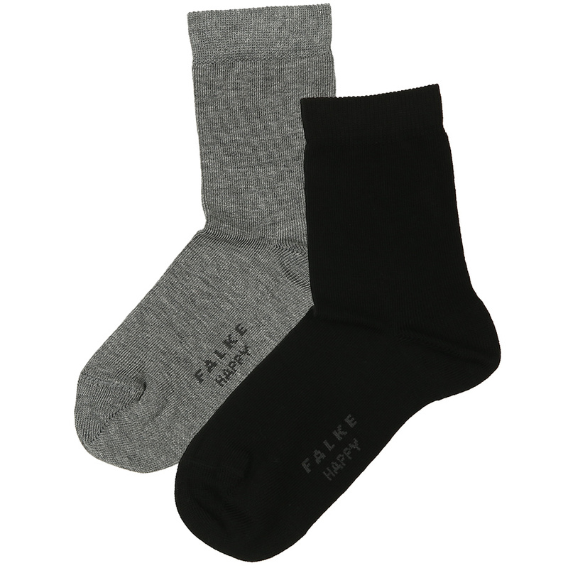 Socken HAPPY 2er Pack in light grey/black
