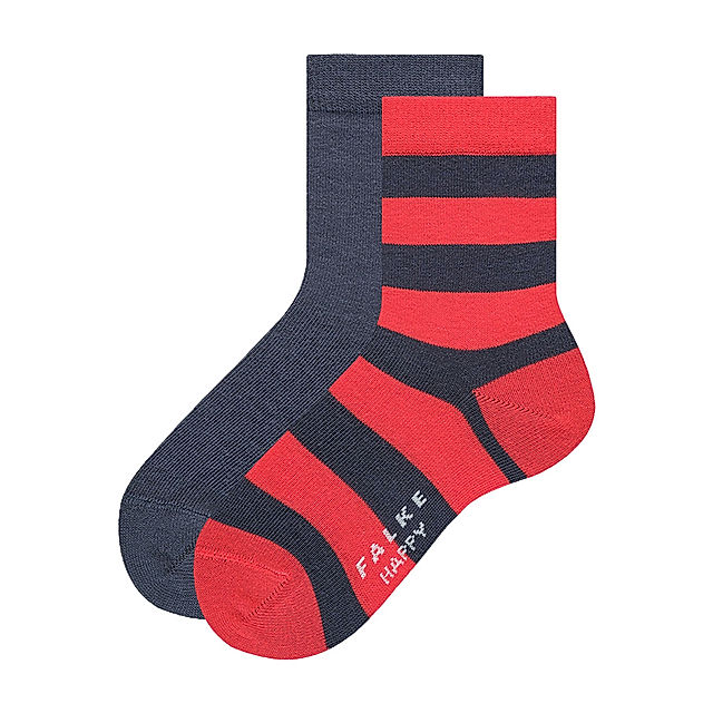 Socken HAPPY STRIPE 2er Pack in marine schwarz rot kaufen