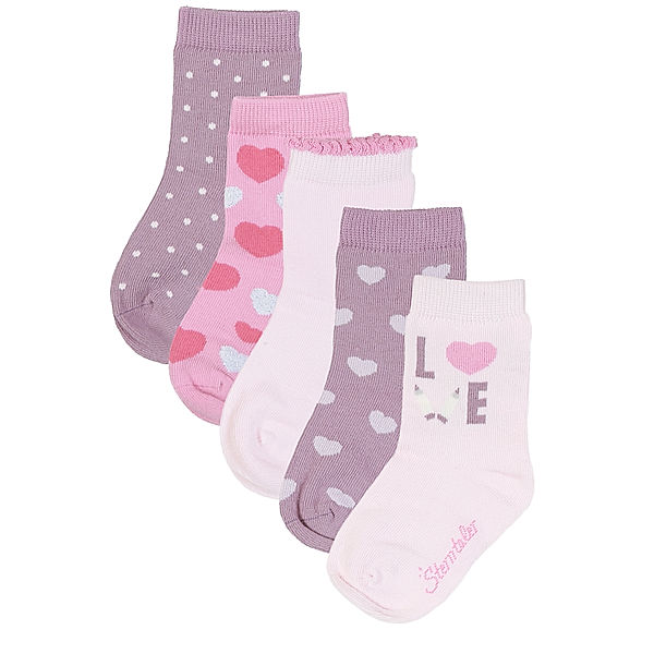 Sterntaler Socken HEARTS 5er-Pack in rosa