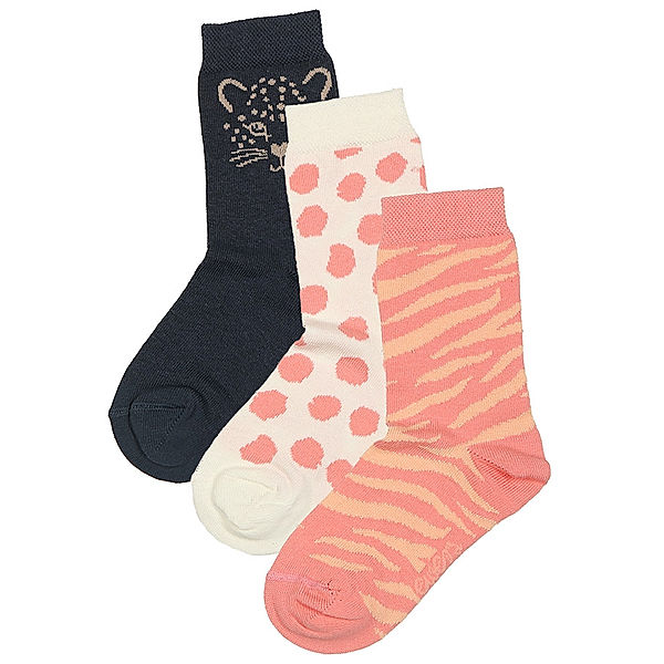 ewers Socken LÖWE 3er-Pack in dunkelblau/rosa