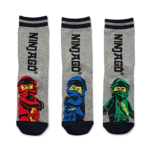 LEGO® Wear Socken LWARIS 100 3er-Pack in grey melange