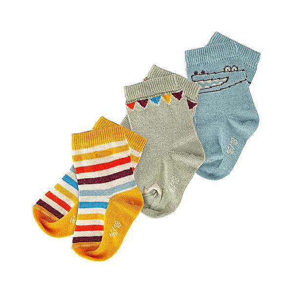 Sigikid Socken M - WILD CROCODILE 3er Pack in bunt