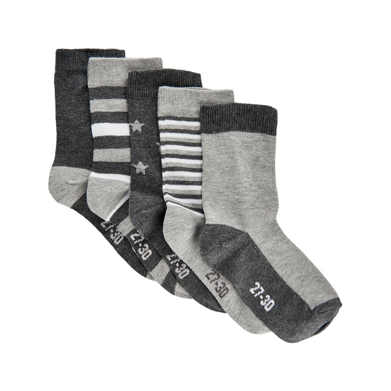 Socken MULTI PATTERN 5er-Pack in grau meliert