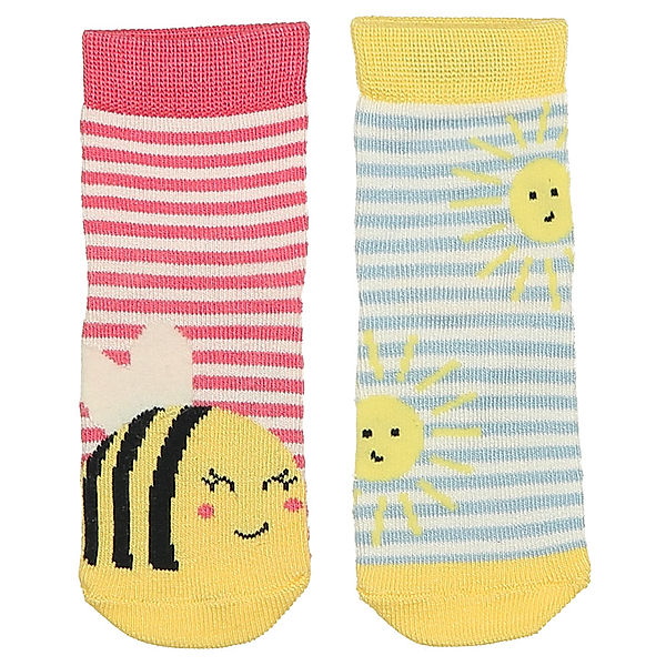 Tom Joule® Socken NEAT FEET – BEE AND SUN 2er-Pack in rot/hellblau