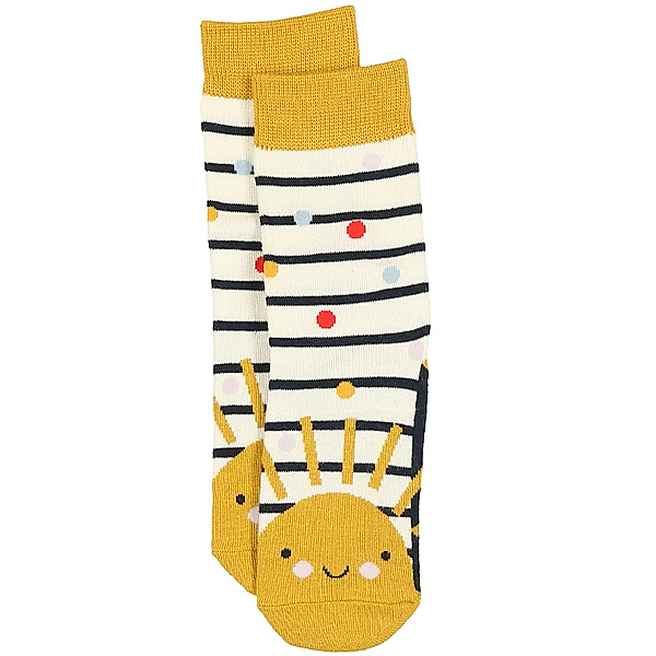 Tom Joule® Socken NEAT FEET – CONFETTI SPOT geringelt in gelb/weiß