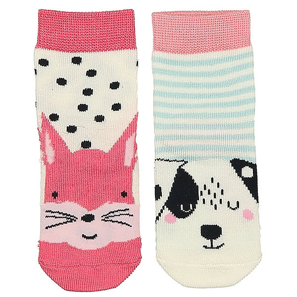 Tom Joule® Socken NEAT FEET – SQUIRREL AND DALMATION 2er-Pack in pink/hellblau