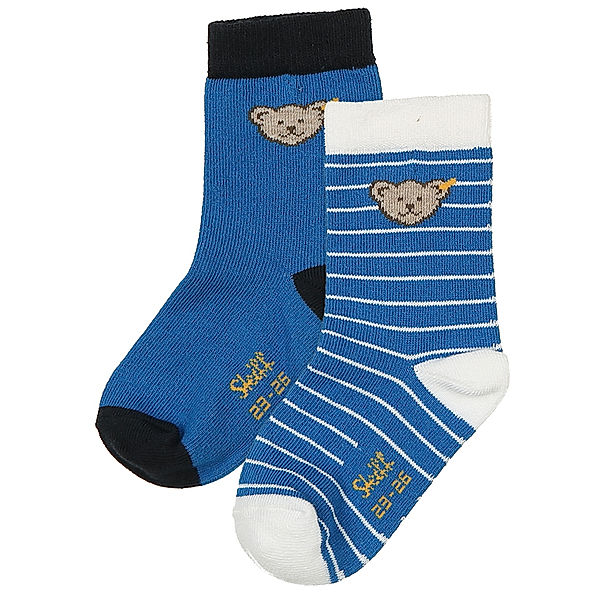 Steiff Socken RINGEL BÄR 2er-Pack in blau