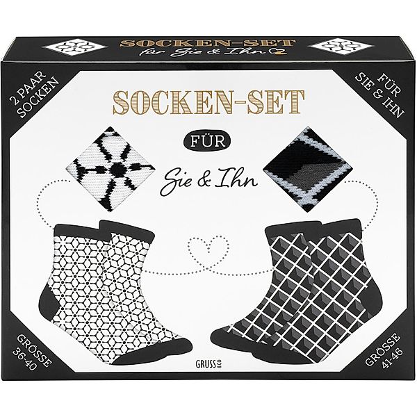 Socken-Set  47577 Schwarz-weiß