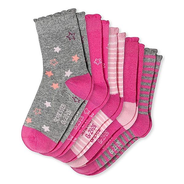 Schiesser Socken STERN 5er- Pack in pink/grau