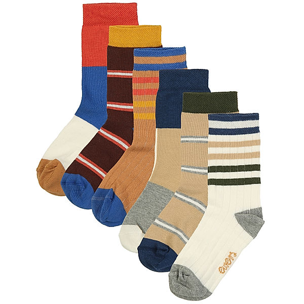ewers Socken STREIFEN 6er-Pack in beige/grau/pergament