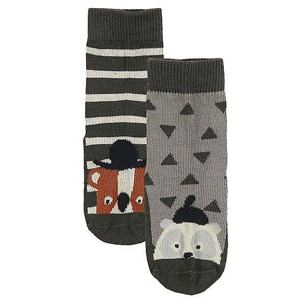 sigikid Socken TIERE 2er-Pack in grau