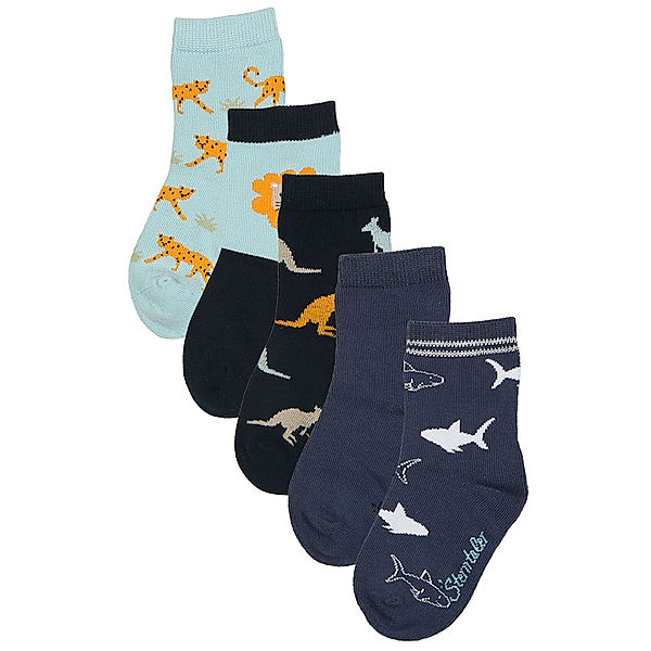 Sterntaler Socken TIERE 5er-Pack in blau