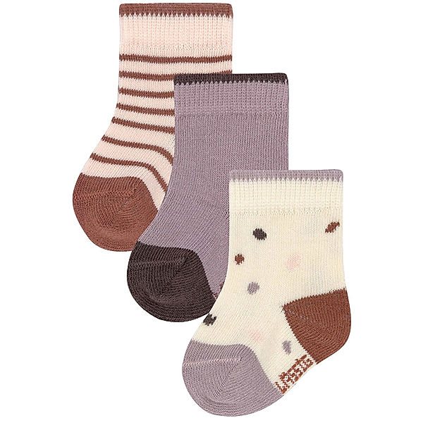 LÄSSIG Socken TINY FARMER 3er-Pack in lila