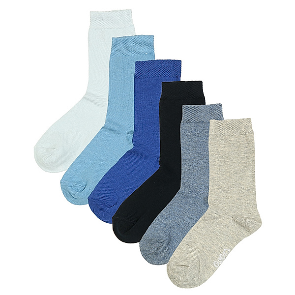 ewers Socken UNI 6er-Pack in hellblau/marine/grau