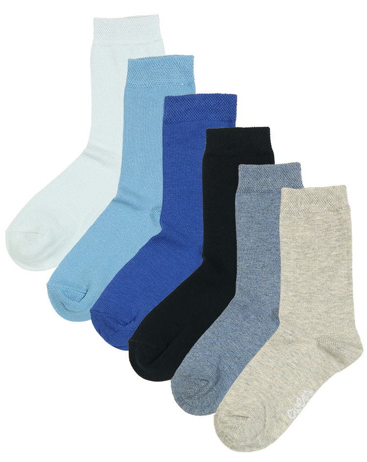 Socken UNI 6er-Pack in hellblau marine grau | Weltbild.ch