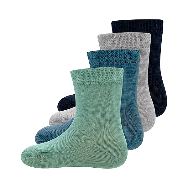 ewers Socken UNI COLOUR 4er Pack in blau/grau