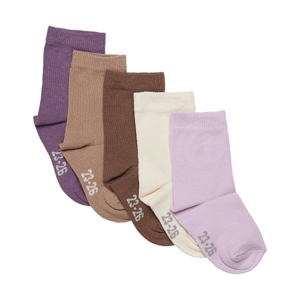 Minymo Socken UNI MULTI 5er-Pack in very grape