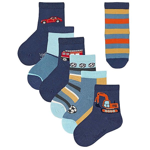 Sterntaler Socken VEHICLE 7er Pack in blau