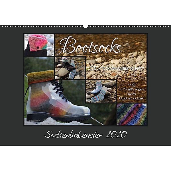 Sockenkalender Bootsocks 2020 (Wandkalender 2020 DIN A2 quer), Denise Borer, Viola Borer