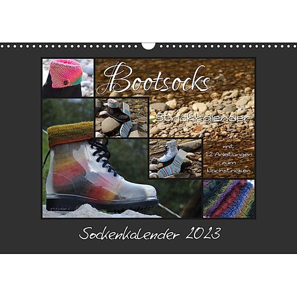 Sockenkalender Bootsocks 2023 (Wandkalender 2023 DIN A3 quer), Denise und Viola Borer, myohrengarn.ch