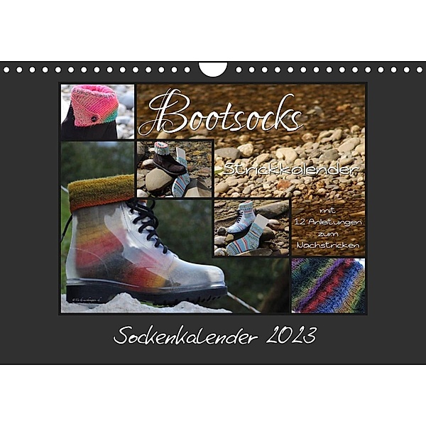 Sockenkalender Bootsocks 2023 (Wandkalender 2023 DIN A4 quer), Denise und Viola Borer, myohrengarn.ch