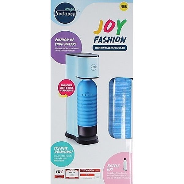 SODAPOP B-WARE Wassersprudler Joy Fashion, matt white, 1 PET-Flasche mit Silikon Shirt, CO2-Zylinder