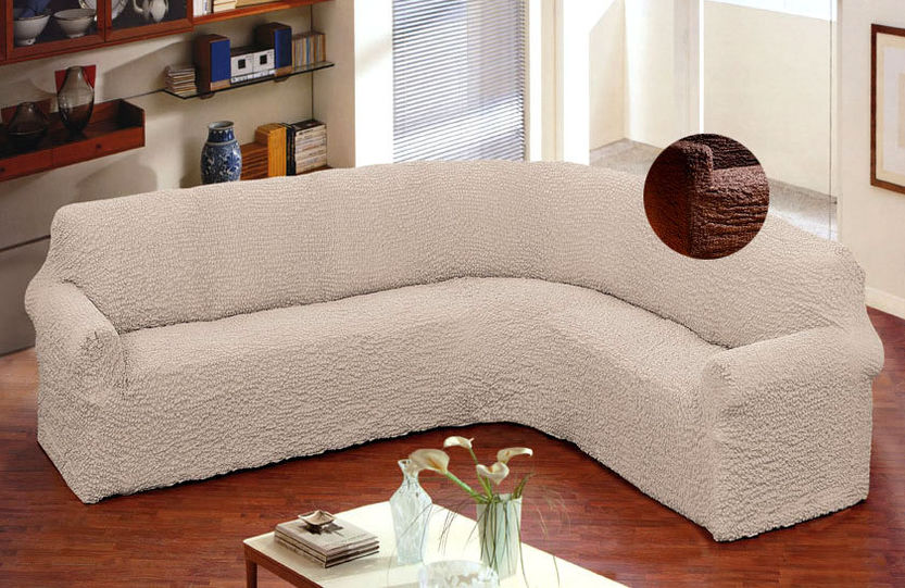Sofa-Stretchbezug Bielastico, Couchecke Farbe: braun | Weltbild.de