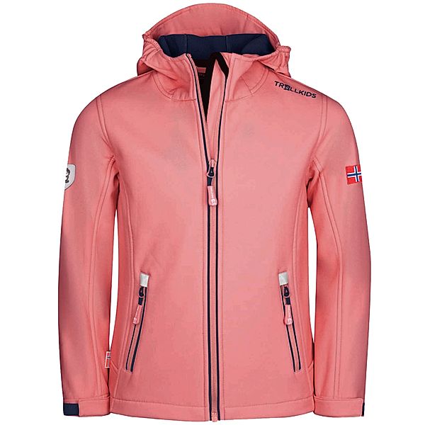 TROLLKIDS Softshell-Jacke KIDS TROLLFJORD in antique rose/navy