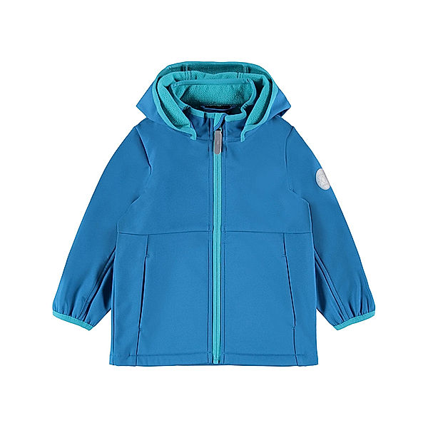 name it Softshell-Jacke NMMMALTA mit abnehmbarer Kapuze in mykonos blue