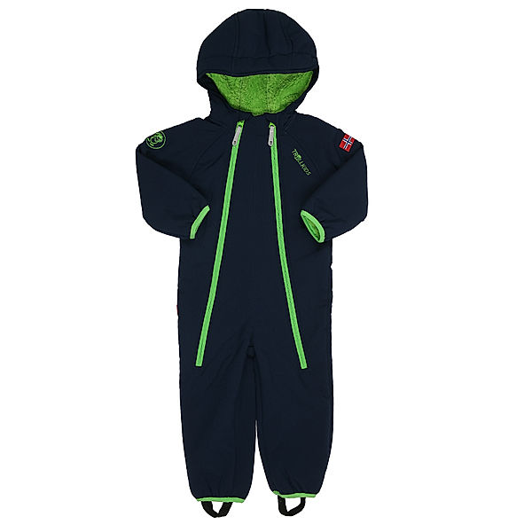 TROLLKIDS Softshell-Overall KIDS NORDKAPP in navy/green