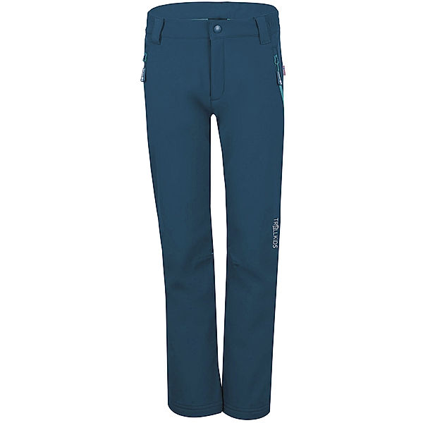 TROLLKIDS Softshellhose KIDS FJELL in mystic blue