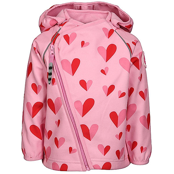 racoon outdoor Softshelljacke NORMAN – DOUBLE HEART in rosa