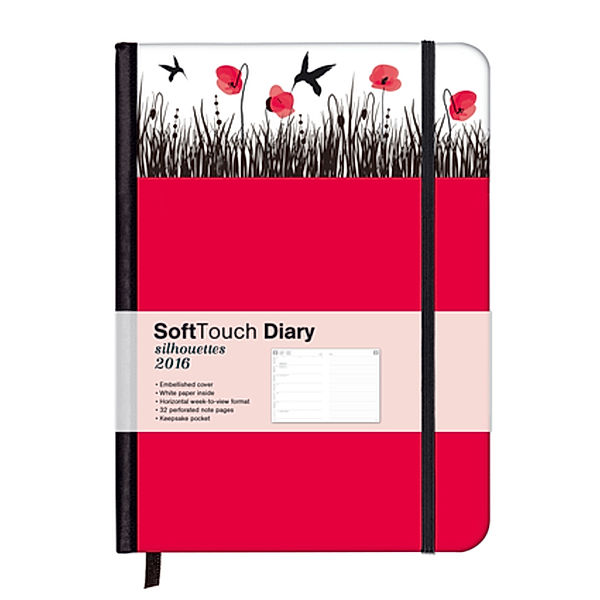 SoftTouch Diary Silhouettes Poppies 2016