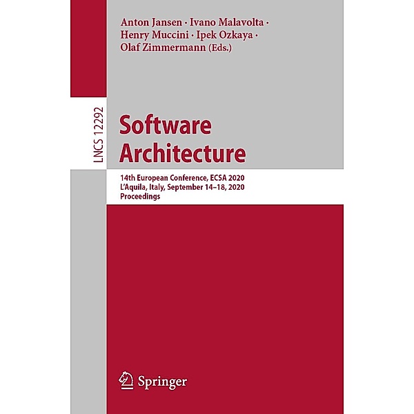 Software Architecture / Lecture Notes in Computer Science Bd.12292