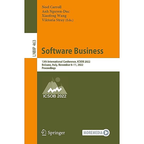 Software Business / Lecture Notes in Business Information Processing Bd.463