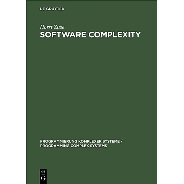 Software Complexity, Horst Zuse