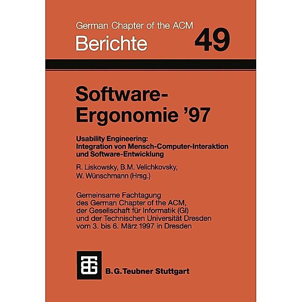 Software-Ergonomie '97 / Berichte des German Chapter of the ACM Bd.49