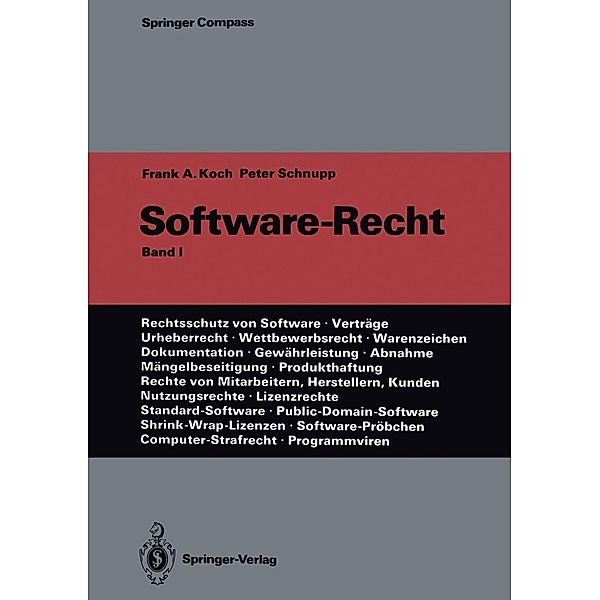Software-Recht / Springer Compass, Frank A. Koch, Peter Schnupp