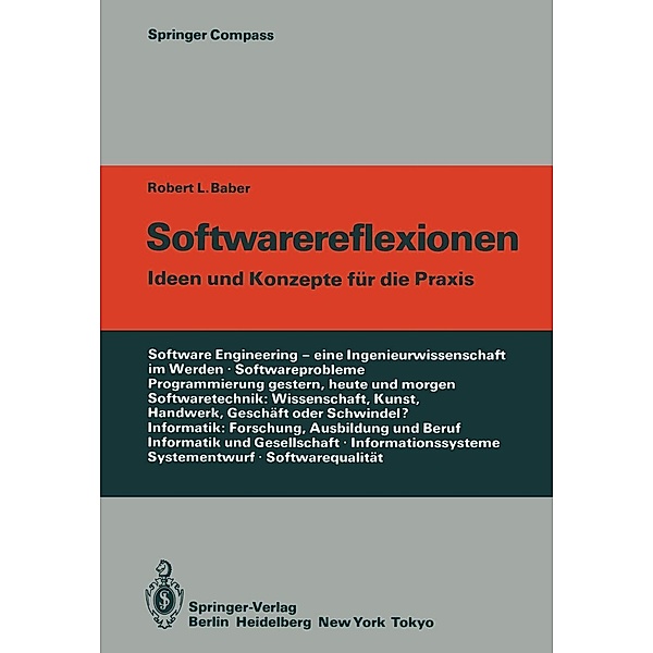 Softwarereflexionen / Springer Compass, Robert L. Baber