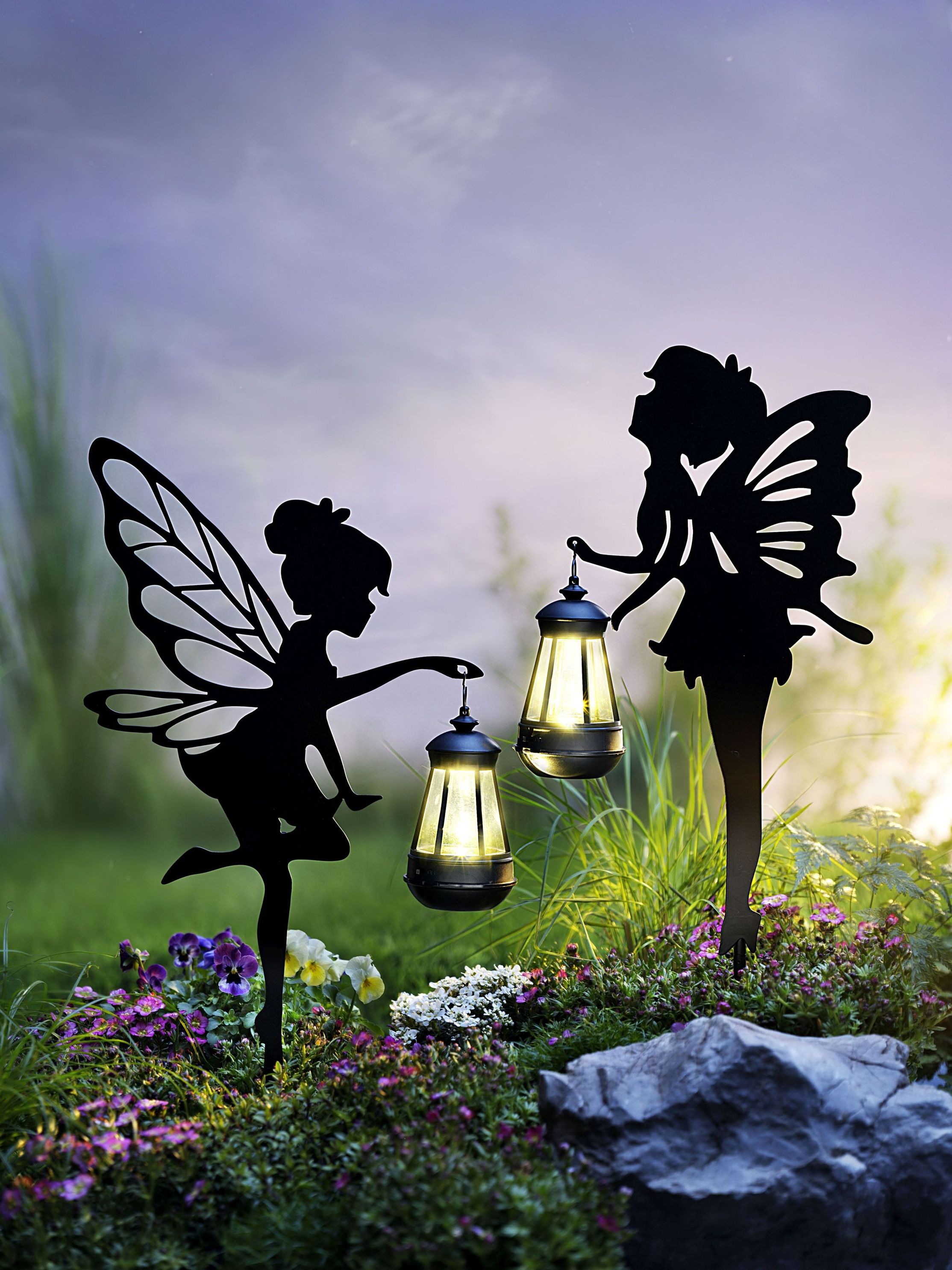 Troende slette bønner Solar-Deko Fairy mit LED-Laterne, 2er-Set bestellen | Weltbild.ch