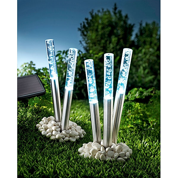 Solar-Gartenstecker Bubbles, 5er-Set