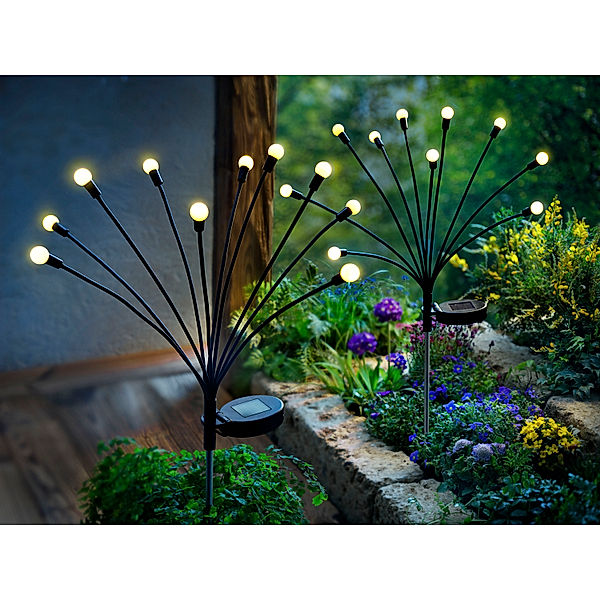 Solar-Gartenstecker Fireflies 2er-Set