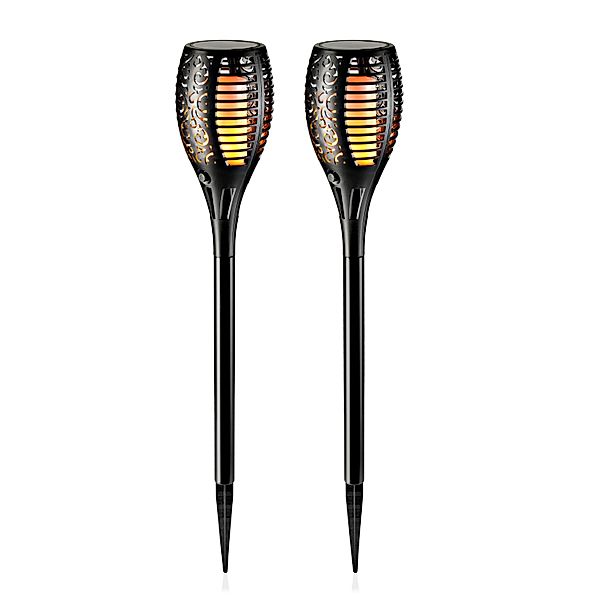 Solar-Gartenstecker Flame, 2er-Set