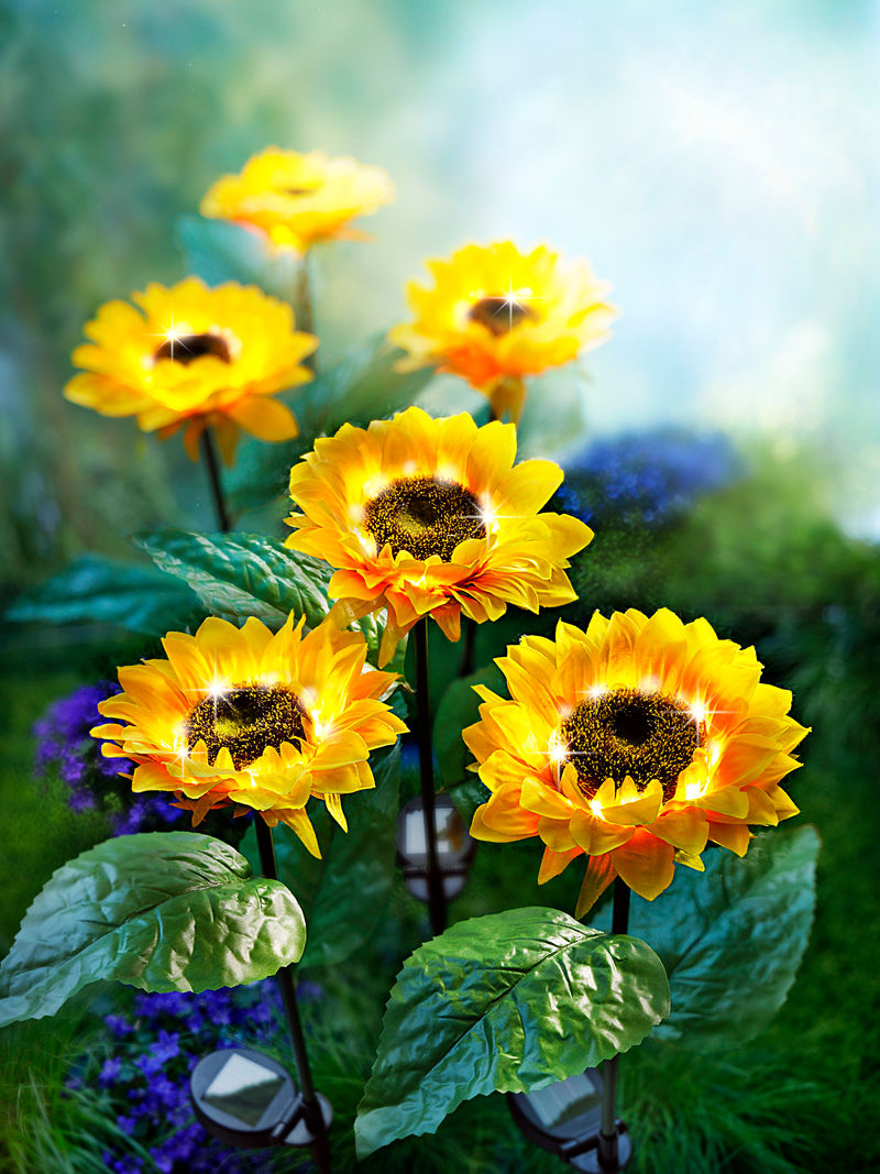 XL Solar-Blumen Flowers 3er-Set jetzt bei  bestellen