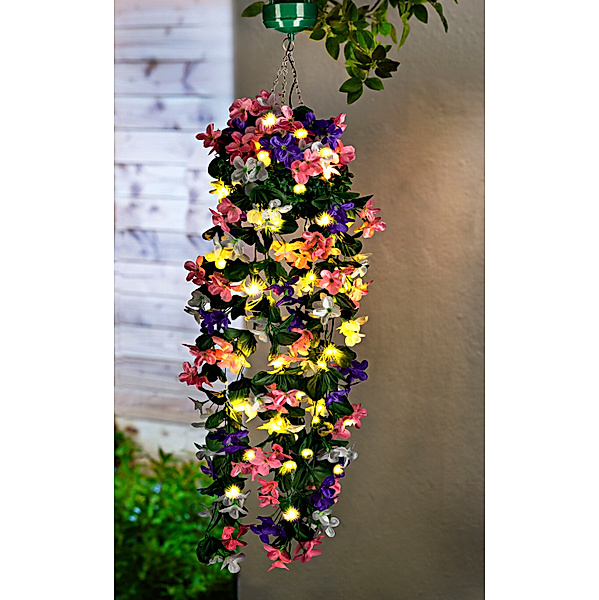 Solar-Hängedeko Blütenzauber 3-farbig