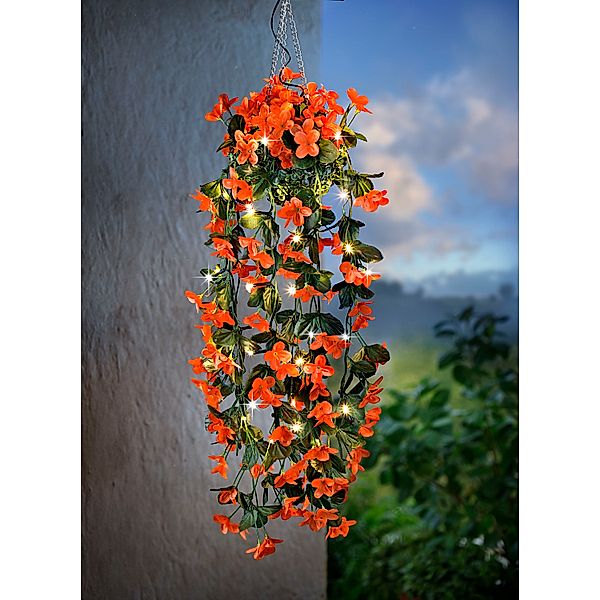 Solar-Hängedeko Blütenzauber (Farbe: orange)