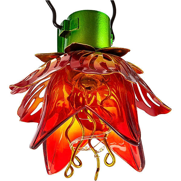 Solar-Hängedeko Fairyflower (Farbe: rot)