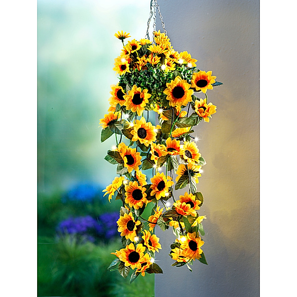 Solar-Hängedeko Sonnenblumen