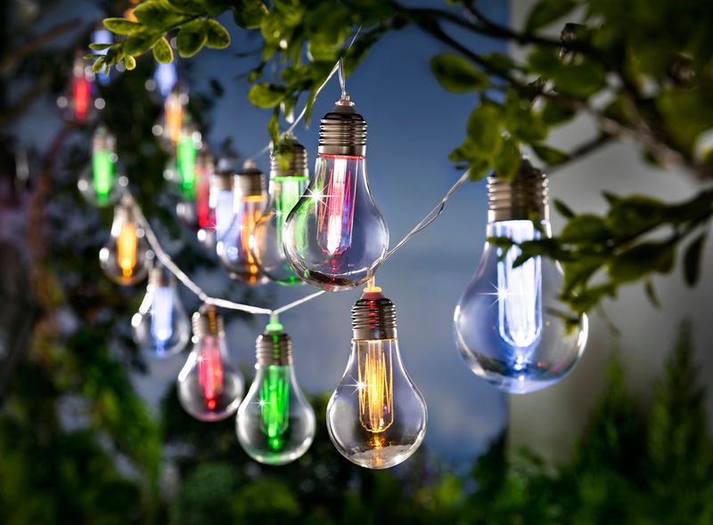 Solar-Lichterkette Bulbs Colori, 20er, bunt, 380 cm | Weltbild.de