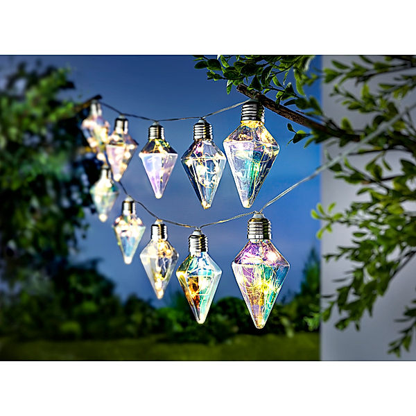 Solar-Lichterkette Diamante, 50 LEDs